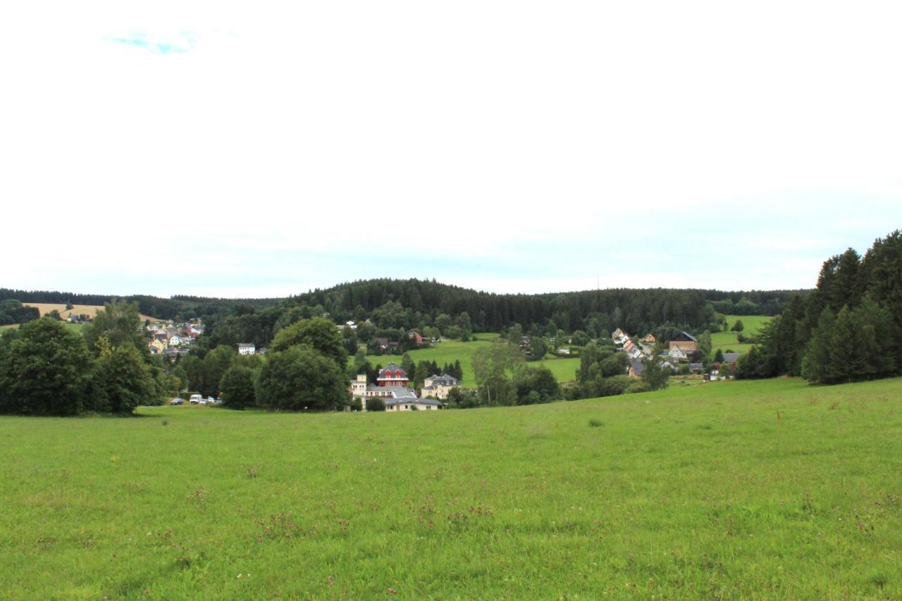 Ferienwohnung Greifenbach, Gartennutzung, Haustiere Willkommen Geyer Dış mekan fotoğraf